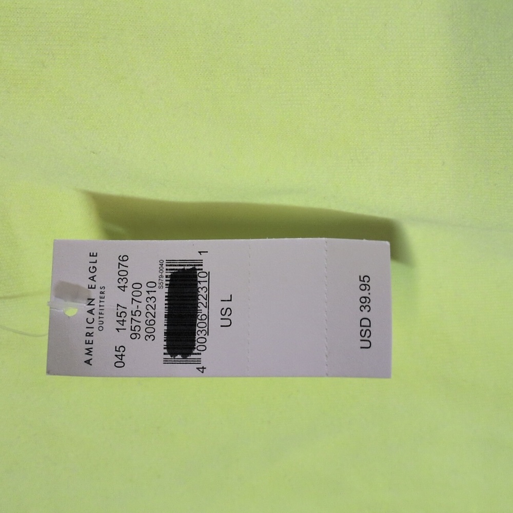 American Eagle Women's Super Soft Crew Neck Lime Sweatshirt, Large NWT - Picture 3 of 5
